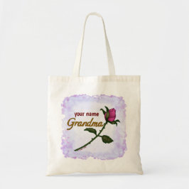 Rosebud Grandma canvas tas
