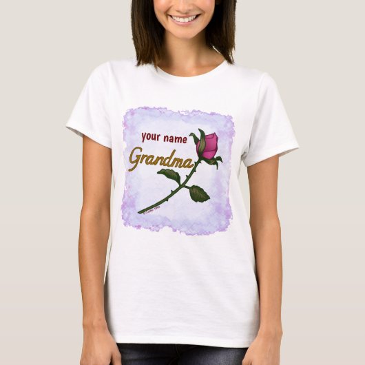 Rosebud Grandma T-shirt (Voorkant)