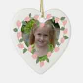 Rosebud Heart Personalized Keepomwille Ornament (Rechts)