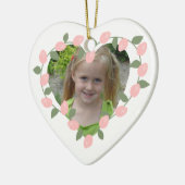 Rosebud Heart Personalized Keepomwille Ornament (Links)