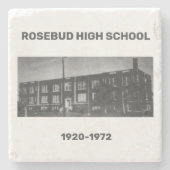ROSEBUD HOOG SCHOOL MARBLE ONDERZETTER (Voorkant)