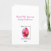 Rosebud Huwelijksjubileum Kaart (Achterkant)
