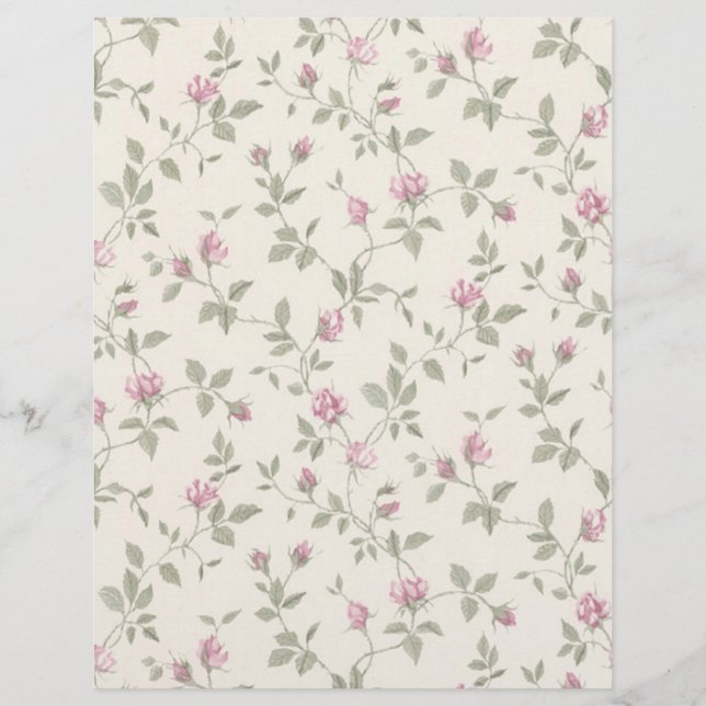  Rosebud Ivory Arts & Craft Scrapbook Paper (Voorkant)