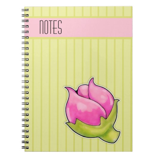 Rosebud Joy groene Notitieboek (Voorkant)