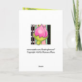Rosebud Joy kleur Verjaardag Kaart (Achterkant)
