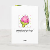 Rosebud Joy stippen Verjaardag Kaart (Achterkant)