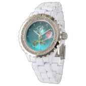 ROSEBUD JUWEEL EN DIAMANTEN MONOGRAM Blauw Gem Horloge (Gekanteld)