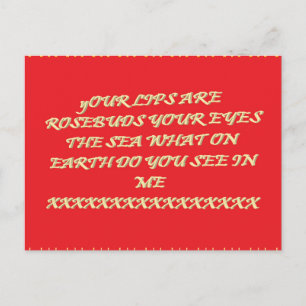 Rosebud likt ogen zoals de zee romance Valentijn   Briefkaart
