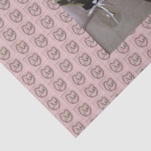 Rosebud Love & Embellish Flower Abstract Tissuepapier (Detail)