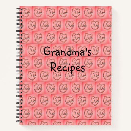 Rosebud Love Grandma's Recipes Notitieboek (Voorkant)