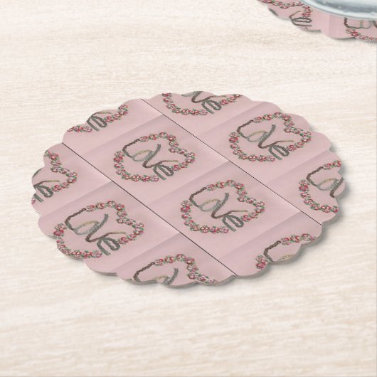 Rosebud Love Kartonnen Onderzetters (Gekanteld)