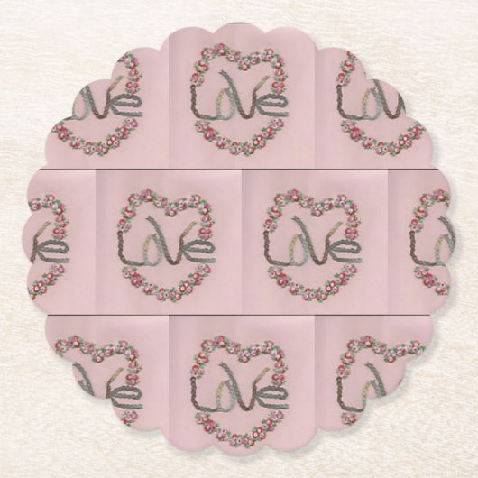 Rosebud Love Kartonnen Onderzetters (Voorkant)