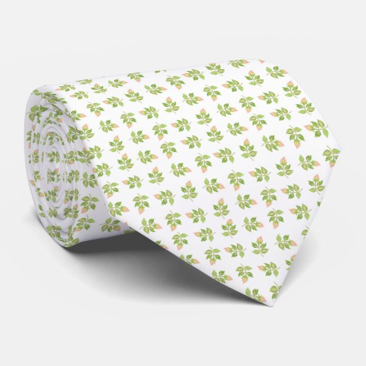 Rosebud Mini-print Necktie Stropdas (Opgerold)