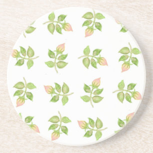 Rosebud Mini-print Roze en Witte Onderzetter