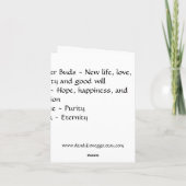 Rosebud Pysanka Egg Note Card - Blanco binnenzijde Feestdagen Kaart (Achterkant)