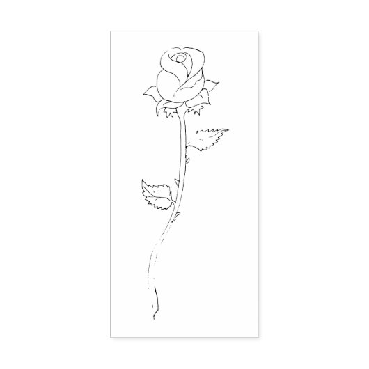 Rosebud Rubber Stamp Rubberstempel (Afrduk)