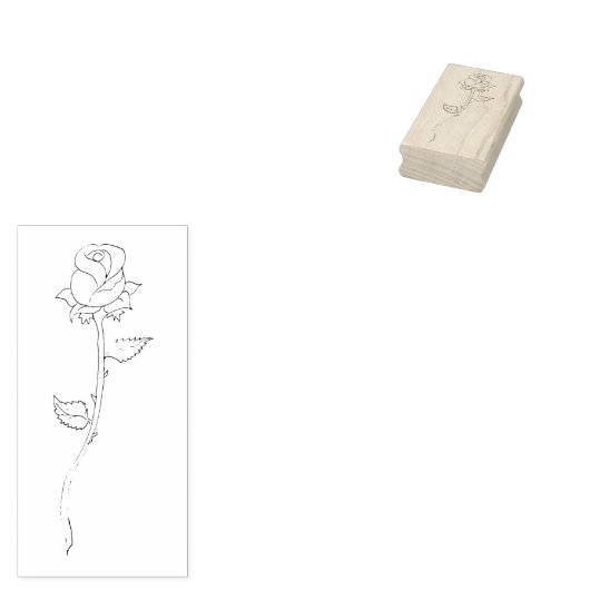 Rosebud Rubber Stamp Rubberstempel (Gestempeld)