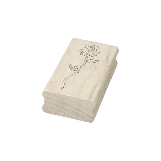 Rosebud Rubber Stamp Rubberstempel