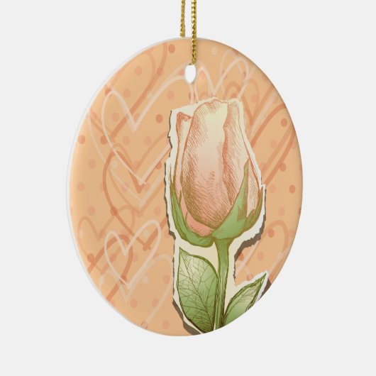  rosebud, siervisje keramisch ornament (Rechts)