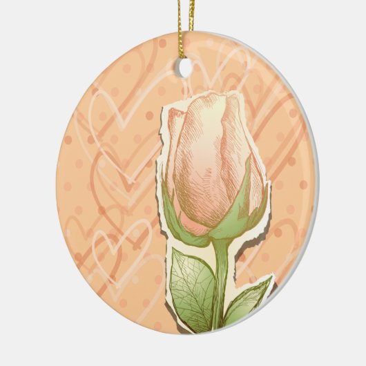 rosebud, siervisje keramisch ornament (Links)