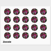 Rosebud tapijt ronde sticker (Vel)