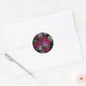 Rosebud tapijt ronde sticker (Envelop)
