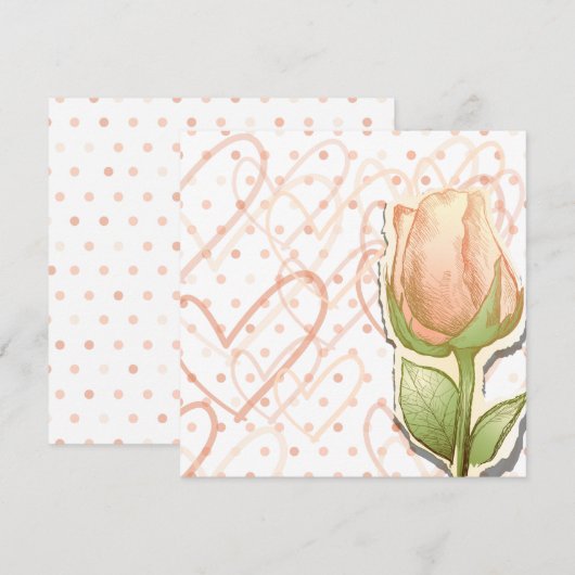 rosebud, uitnodiging (Voorkant / Achterkant)