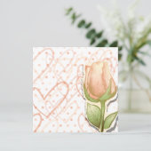  rosebud, uitnodiging (Staand voorkant)