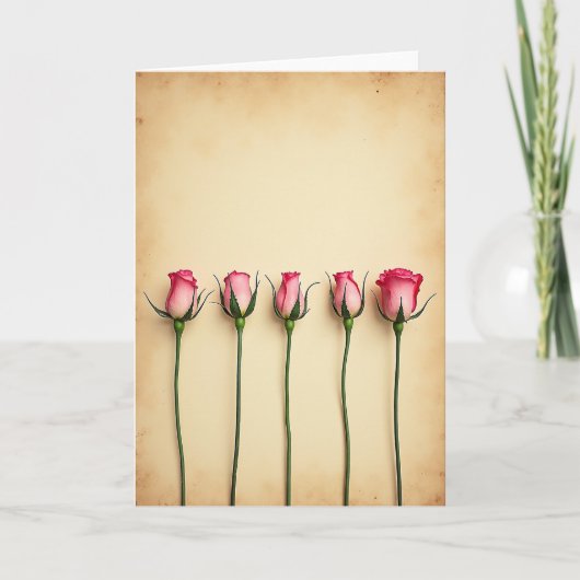 Rosebud Verjaardagskaart Kaart (Voorkant)