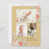  Rosebud Welkom Nieuwe Baby Foto's Kaart (Achterkant)