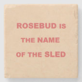 ROSEBUDE HET SLED MARBLE STONE ONDERZETTER (Voorkant)