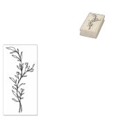 Rosebuds en kunststempel rubberstempel (Gestempeld)