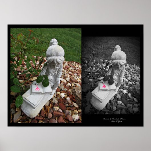 Rosebuds & Raindrops Kisses Wall Art beroemd gemaa Poster (Voorkant)