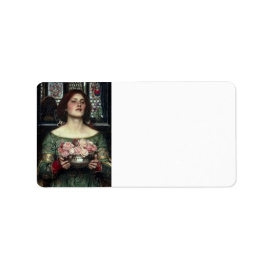 Rosebuds van John William Waterhouse Etiket (Voorkant)