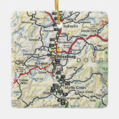 Roseburg of  kaart keramisch ornament (Voorkant)