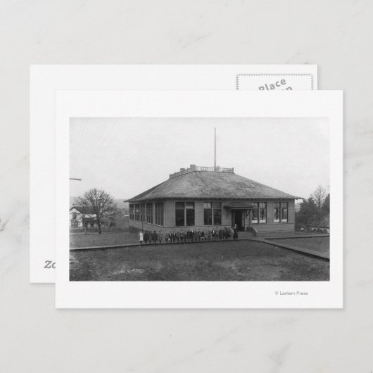 Roseburg, OR Uitzicht West Side Public School Briefkaart (Voorkant / Achterkant)