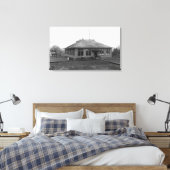 Roseburg, OR Uitzicht West Side Public School Canvas Afdruk (Insitu (Slaapkamer))