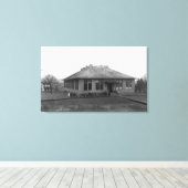 Roseburg, OR Uitzicht West Side Public School Canvas Afdruk (Insitu (Houten vloer))