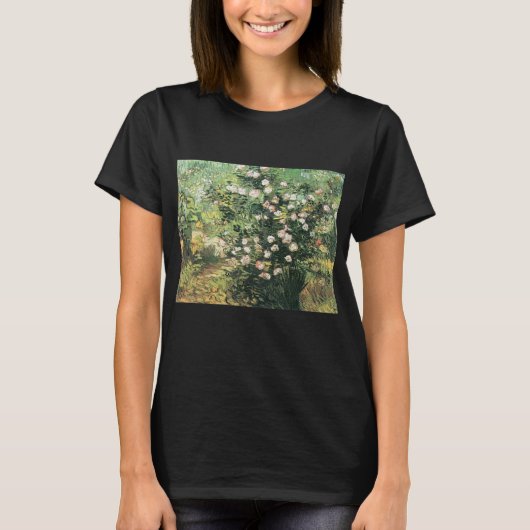 Rosebush in Blossom door Vincent van Gogh T-shirt (Voorkant)