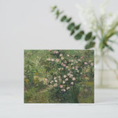 Rosebush in Blossom, Van Gogh Fine Art Briefkaart (Staand voorkant)