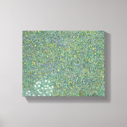Rosebushes onder de bomen - Gustav Klimt Canvas Afdruk (Voorkant)