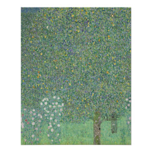 Rosebushes onder de bomen - Gustav Klimt Perfect Poster