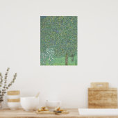 Rosebushes onder de bomen - Gustav Klimt Poster (Keuken)