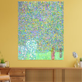 Rosebushes van Gustav Klimt onder het schilderij Canvas Afdruk (Insitu (Woonkamer))