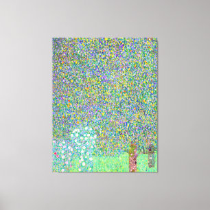 Rosebushes van Gustav Klimt onder het schilderij Canvas Afdruk