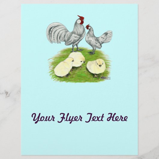 Rosecomb Bantammers en Kuikens Flyer (Voorkant)