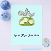 Rosecomb Bantammers en Kuikens Flyer (Enkel)