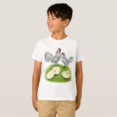 Rosecomb Bantammers en Kuikens T-shirt (Voorkant volledig)