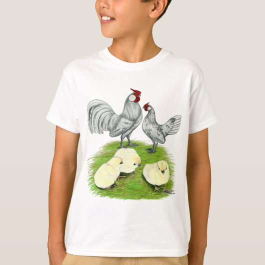 Rosecomb Bantammers en Kuikens T-shirt (Voorkant)