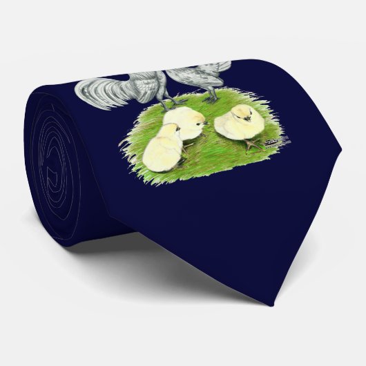 Rosecomb Bantams en Chicken Stropdas (Opgerold)